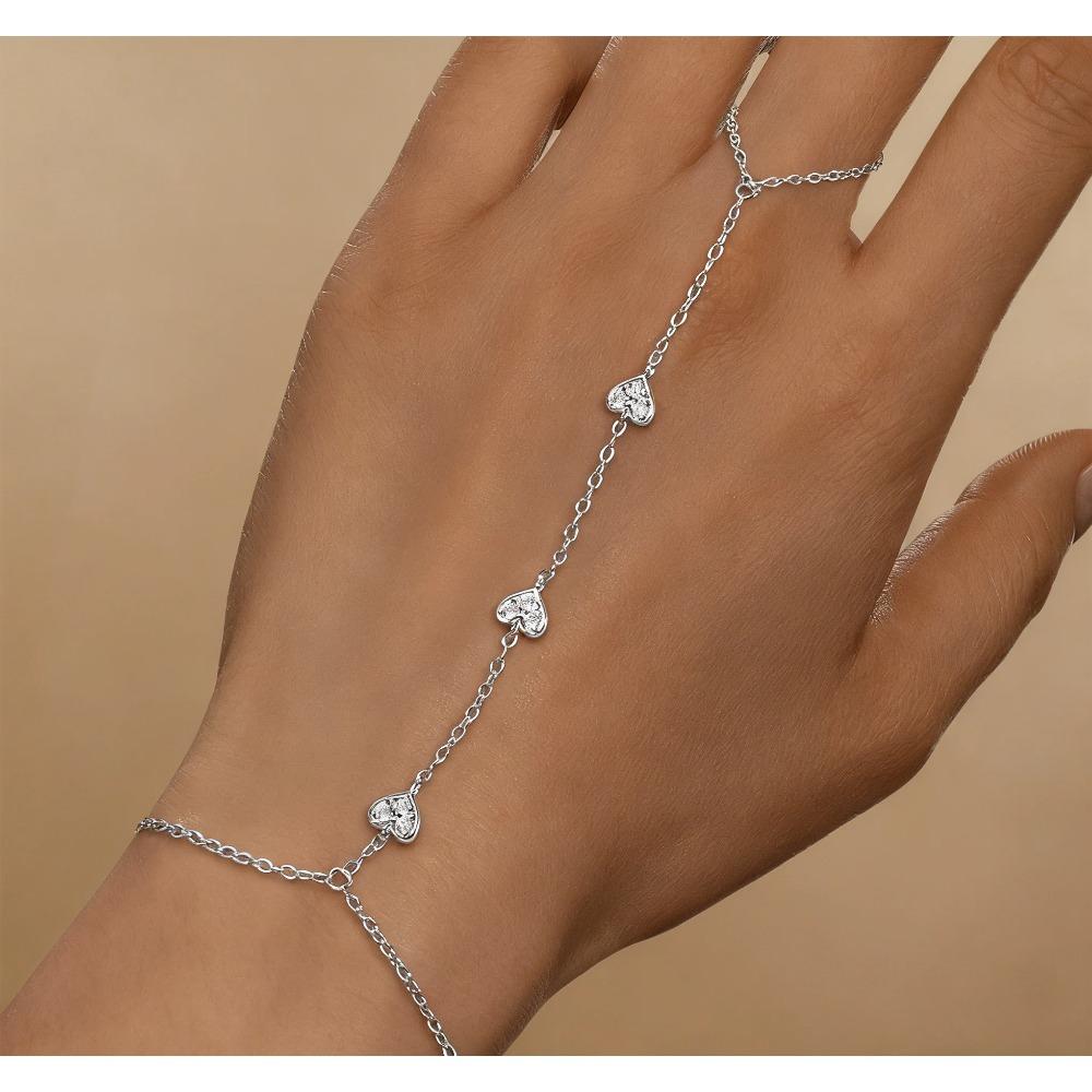 ROXI 925 Silber Böser Blick Blau/Weiß Zirkon Armband Mit Fingerdesign Für Damen Handkettenarmband Party Schmuck