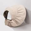 Summer Hat Wide Brim UV Protection Lightweight Vinyl Empty Top Sun Hat Face Shaping Sunshade Hat Sun Protection Headwear