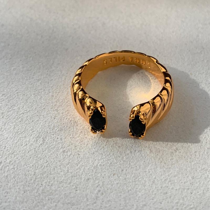 Vintage Gold Color Shiny Colorful Inlaid Zircon Open Ring for Women Trendy Temperament Wedding Engagement Ring Jewelry