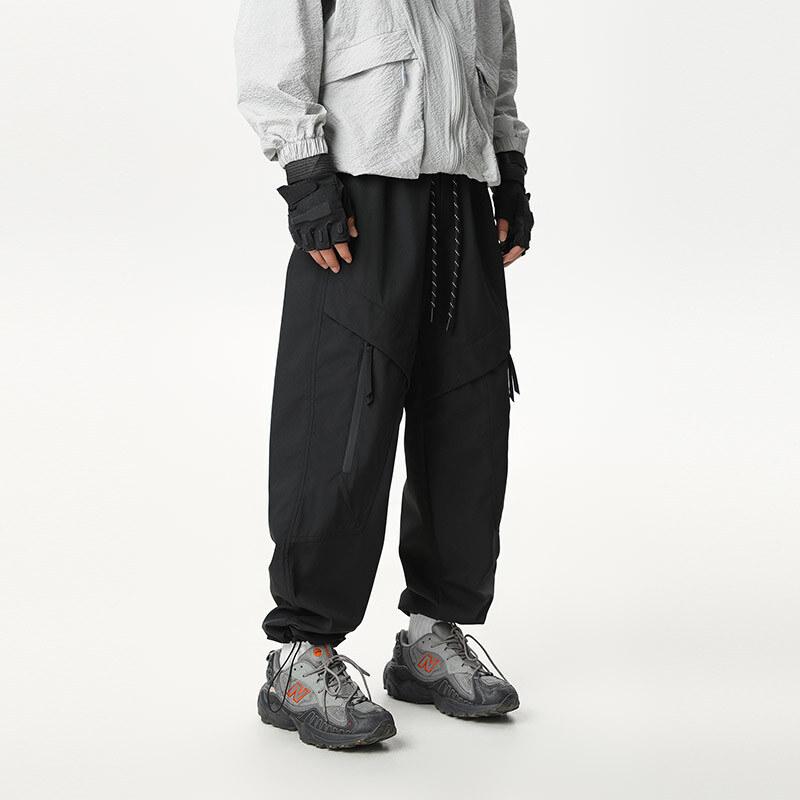 

Новые американские брюки Мужские новые Большие карманы Красивые Свободные Прямые Повседневные Спортивные Штаны Уличные Зарядные Штаны M чёрный