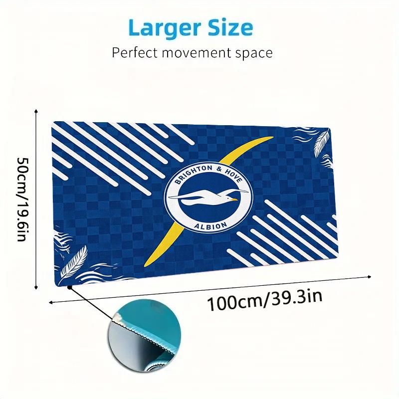 Brighton & Hove Albion Color Mouse Pad Large Gaming Table Cushion Non-slip Laptop Tablet Big Mousepad XXL Mat Mini PC Playmat With Lock Edge