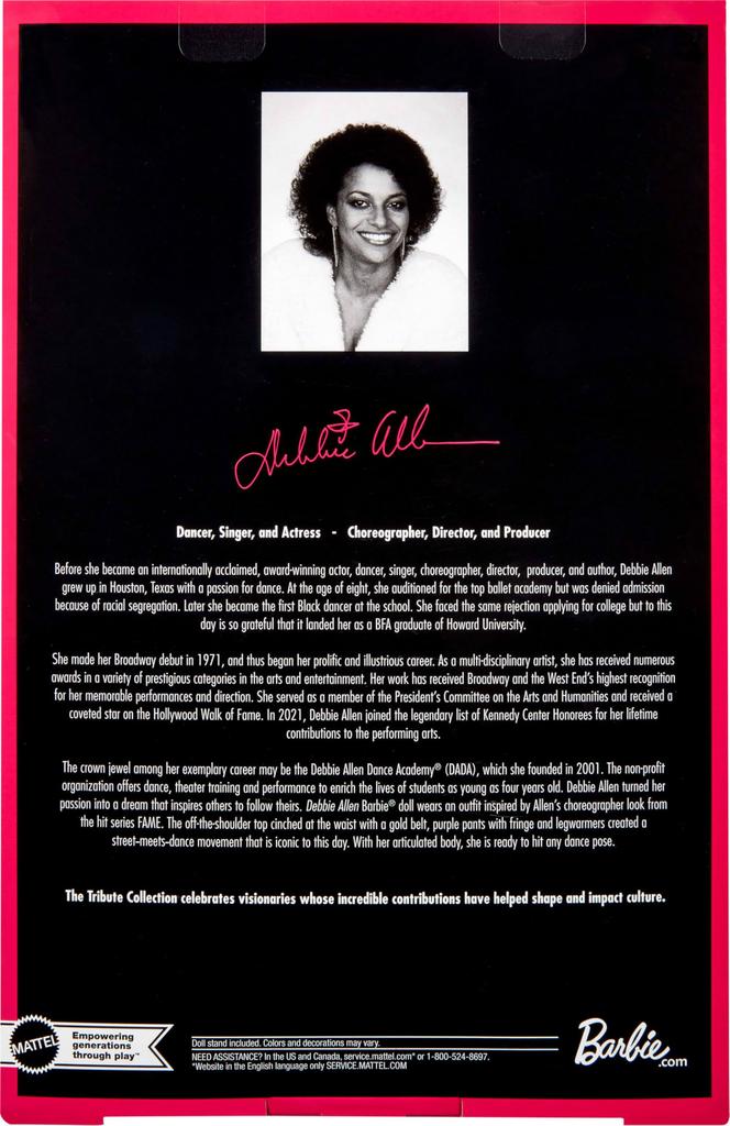 Barbie Debbie Allen Signature Black Doll House for Ages Dress-Up & 6+ (Purple JBJ24)
