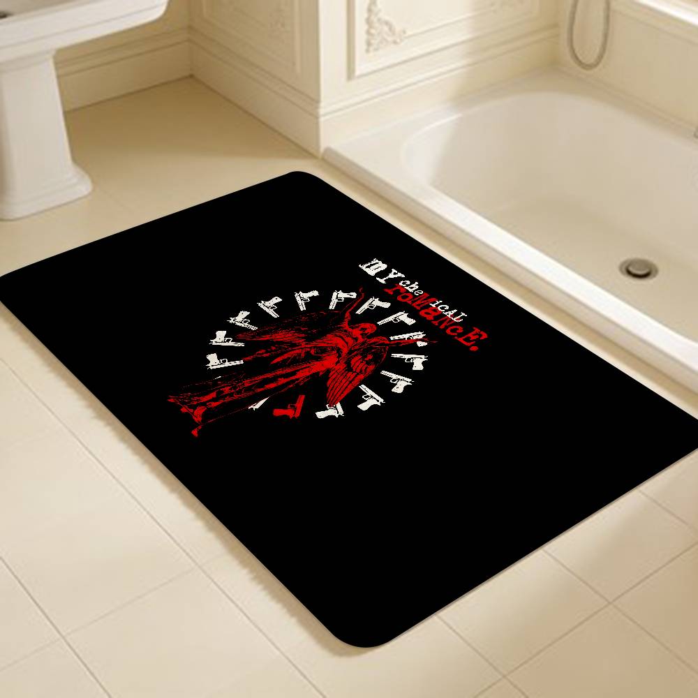 Emo Band My Chemical Romance Rock Band Floor Mat Rectangle Anti-slip Home Soft Badmat Front Door Indoor Outdoor Mat Welcome