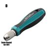 1/4'' 4mm Hex 5mm Round Screwdriver Handle Magnetic Screw Driver Bits Holder Adapter For Screwdriver Bit Socket Wrench Tool