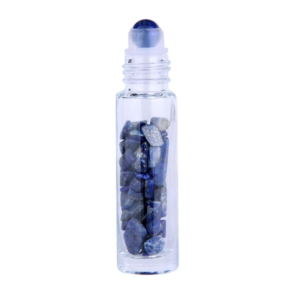 10pcs/set Transparent Glass Essential Oil Gemstone Roller Ball Bottles Perfume Bottle Refillable 10ml