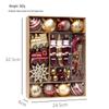 50-Piece Painted Christmas Ball Ornament Set for Tree Decorations
