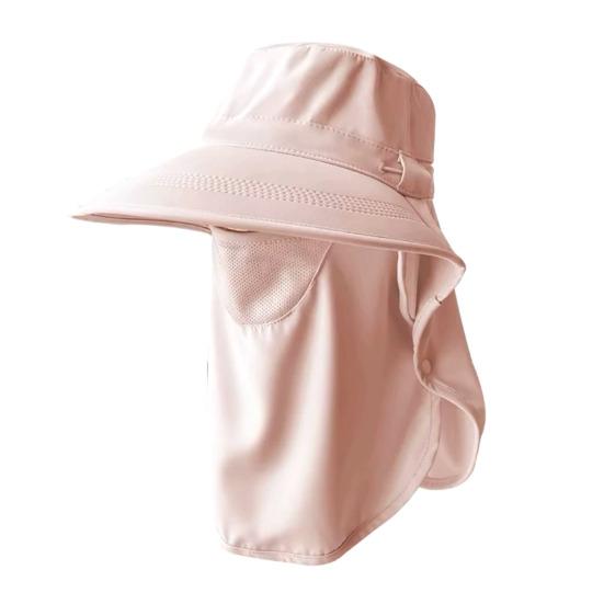 Sun Hat Detachable Face Guard Shawl 3-in-1 Oversized Sun Protection Hat with Anti-UV
