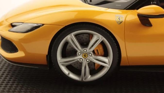 Maisto 296 GTB Yellow Speciale 1/18 Scale Special Edition Diecast Car with Display Base, Opening Doors, and Working Suspension