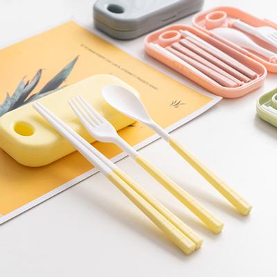 Cutlery Set Creative Reusable PP Portable Students Cutlery Set for Outdoor