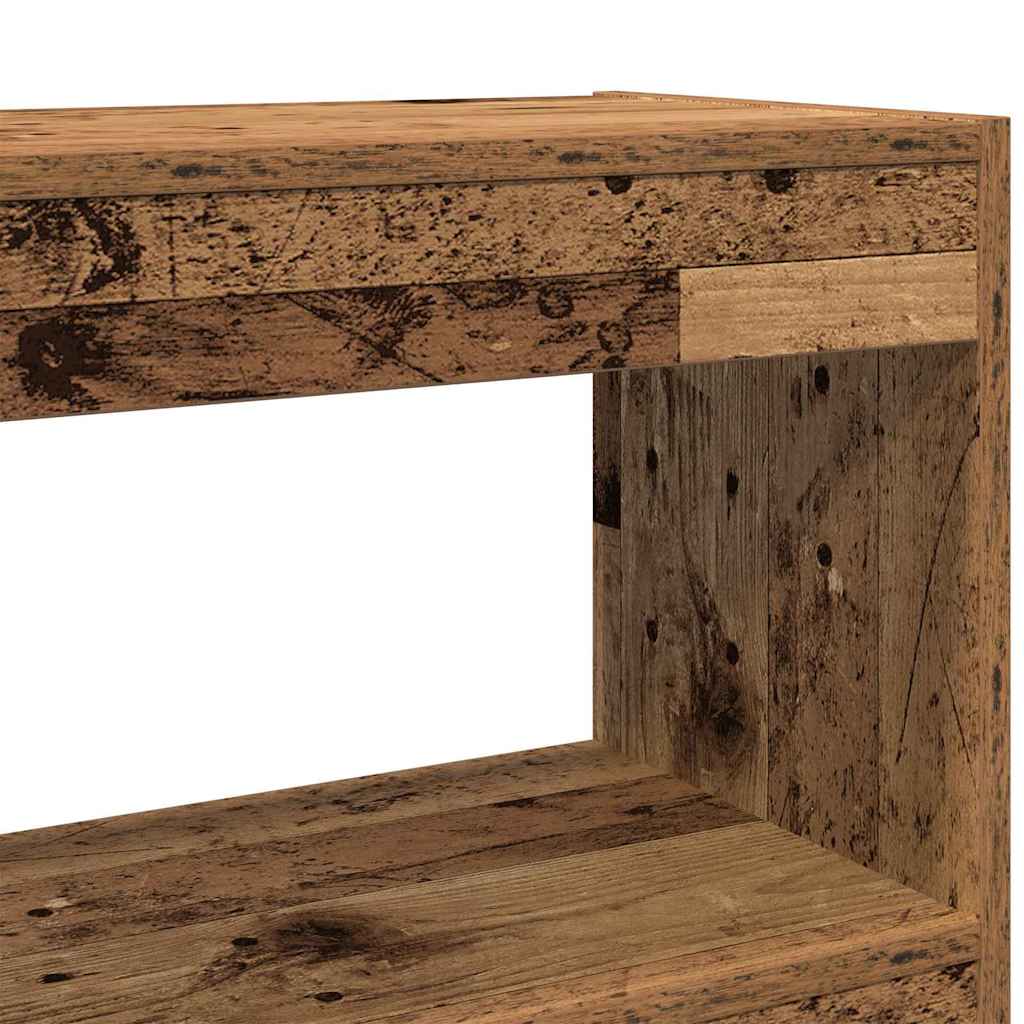 Bookshelf 3 Tiers 100 x 30 x 103 cm Engineered Wood Reclaimed Wood