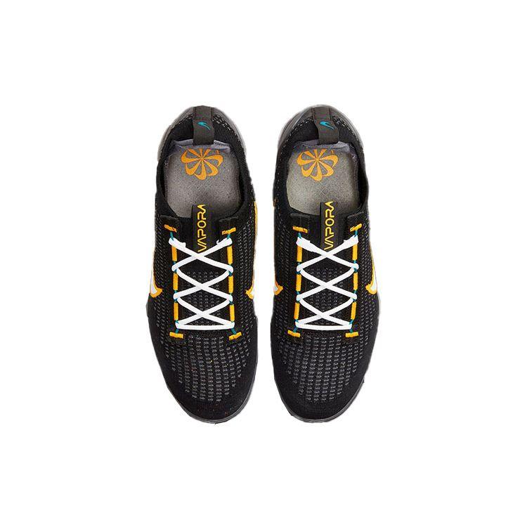 Nike Air VaporMax 2021 Flyknit Black University Gold Men Sneakers Dark-Grey White DH4086-001