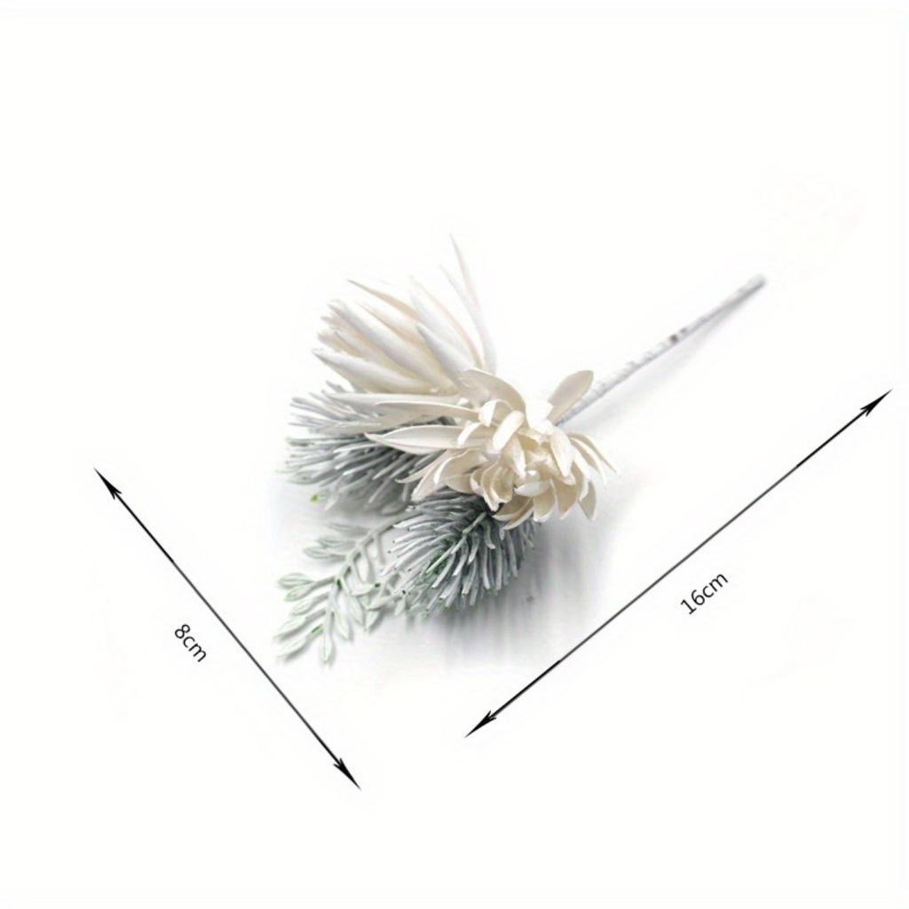 2Pcs Christmas Simulation Flower Bouquet Pine Needle Decorations DIY Handmade Materials Home Wedding Party Decorations