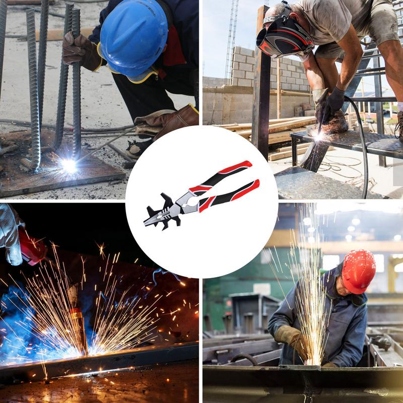 Pliers For Welding 8 Inch High Carbon Steel Welding Pliers For Electrical Anti-Rust Multi-Functional Non-slip Comfort Handles