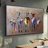 Colorful Zebra Canvas Painting Wall Art Picture Animal Posters On Loft Wall Decor Modern Living Room Home Decoration