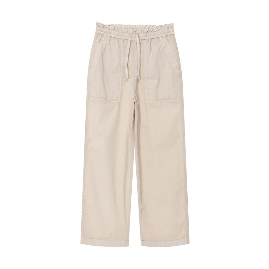nau W Garment-Dyed Bamboo Semi-Loose Pants Light Beige