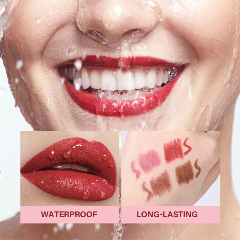 Lakerain Multi-color Optional Lip Liner Set, Smooth and Easy To Color Lip Liner, Matte Mist Lip Liner, Create Three-dimensional Full Lip Makeup