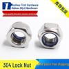 Anti-Loosening Hex Nylon Lock Nut 304/316 Stainless Steel M2-M8