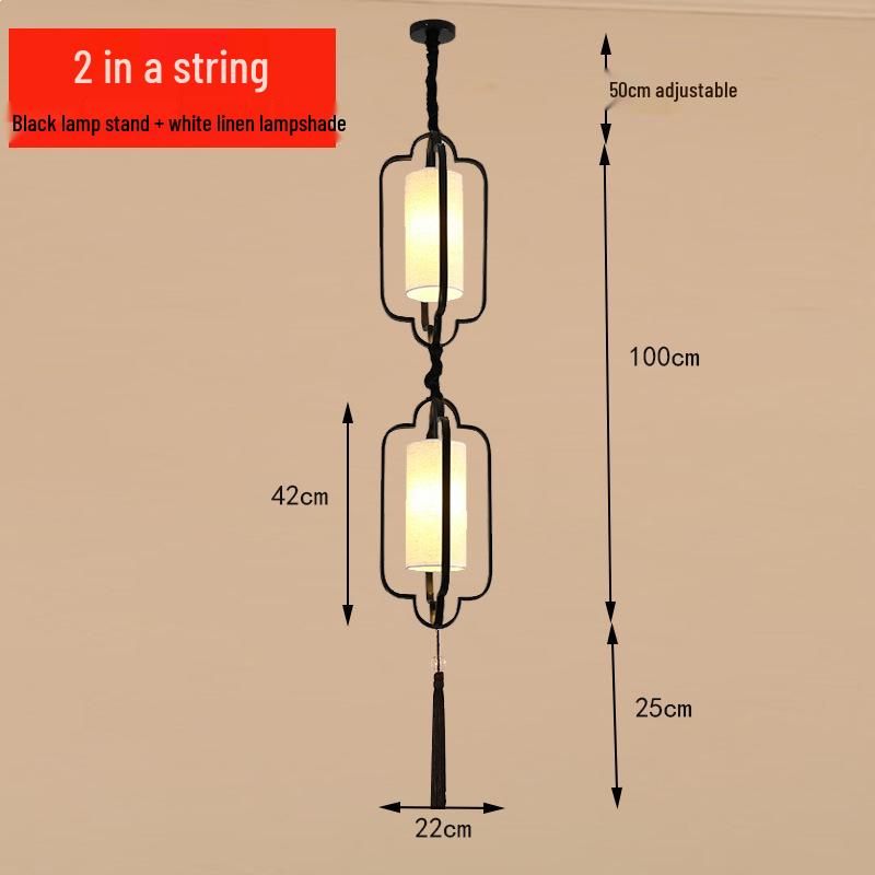 Chinese Zen Style Single Head Pendant Light for Restaurant, Bedroom, Tea Room, Corridor, and Dining Room