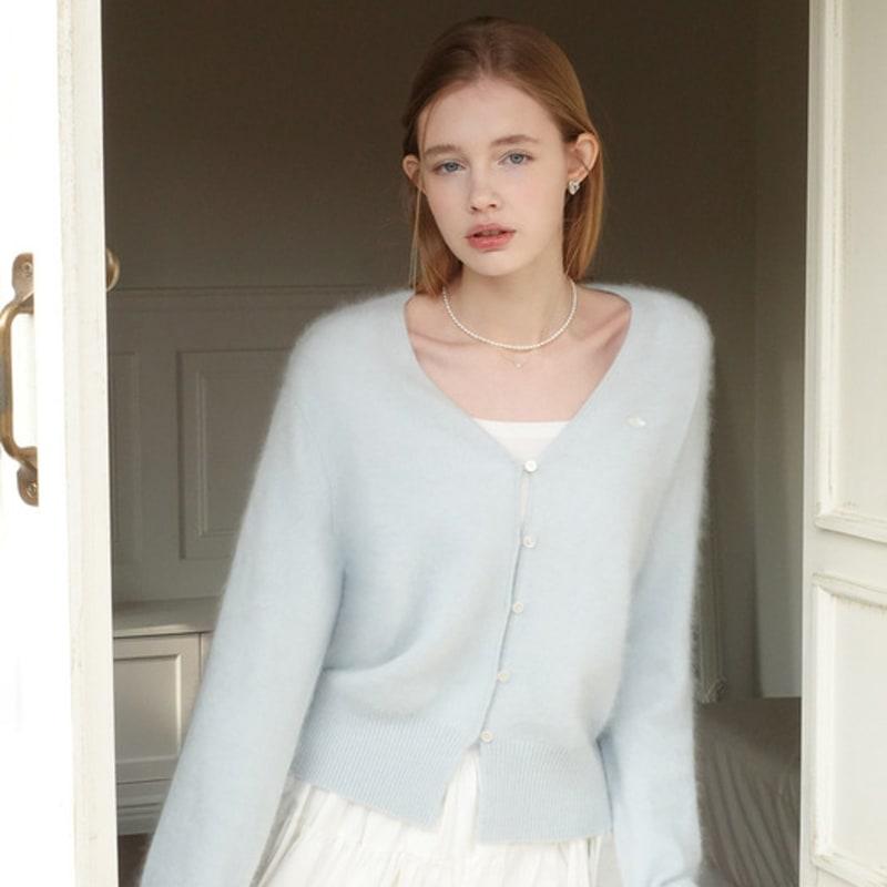 LUNNE Silver 925 Sweet Ribbon Heart One-Touch Earrings #LSE97