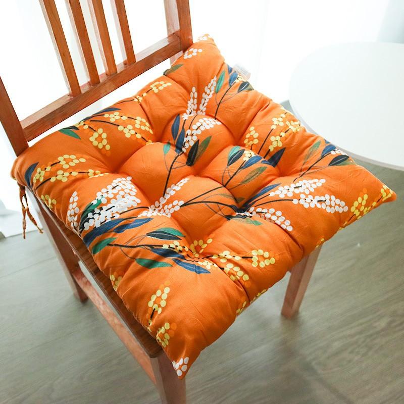 1PC Seat Padded Outdoor Sofa Cushions Indoor Pillow Square Linen With Anti-skid Strap Chair Cushion Printed