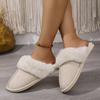 Autumn and Winter Wool Slippers Are Warm and Comfortable At Home, and Cotton Slippers Are Couple's Fleece Soft Soles and Warm Cotton Slippers
