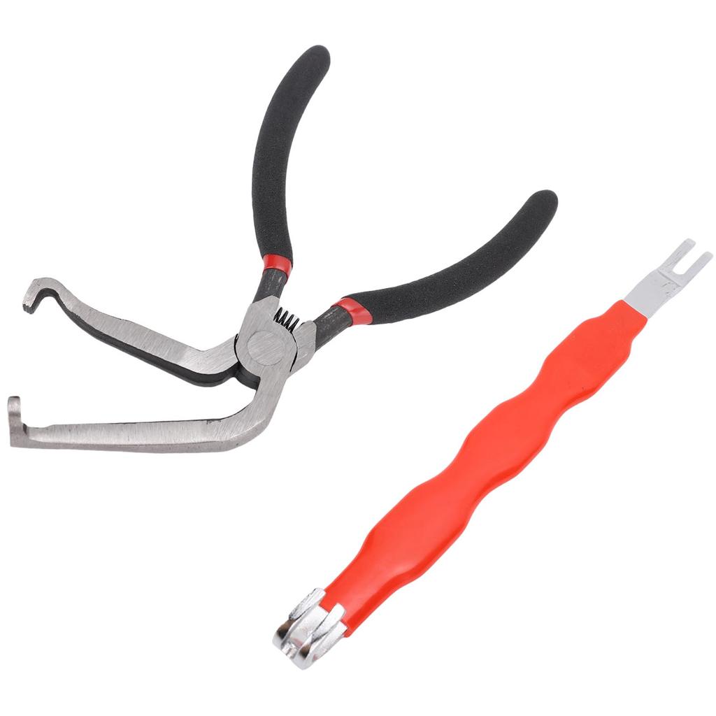 Electrical Disconnect Pliers 60 degrees Bend Carbon Steel Fuel Line Hose Pliers with Double Ended Terminal Separator Removal Tool