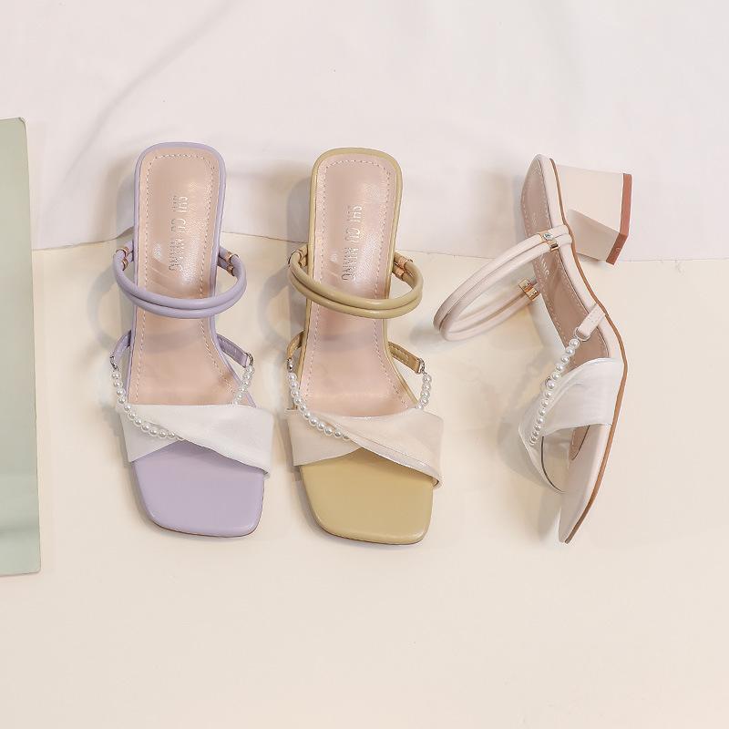 779-5 Sandals Women Wear 2025 Summer New Women's Internet Celebrity Two Wear Cool Slippers Fairy Style