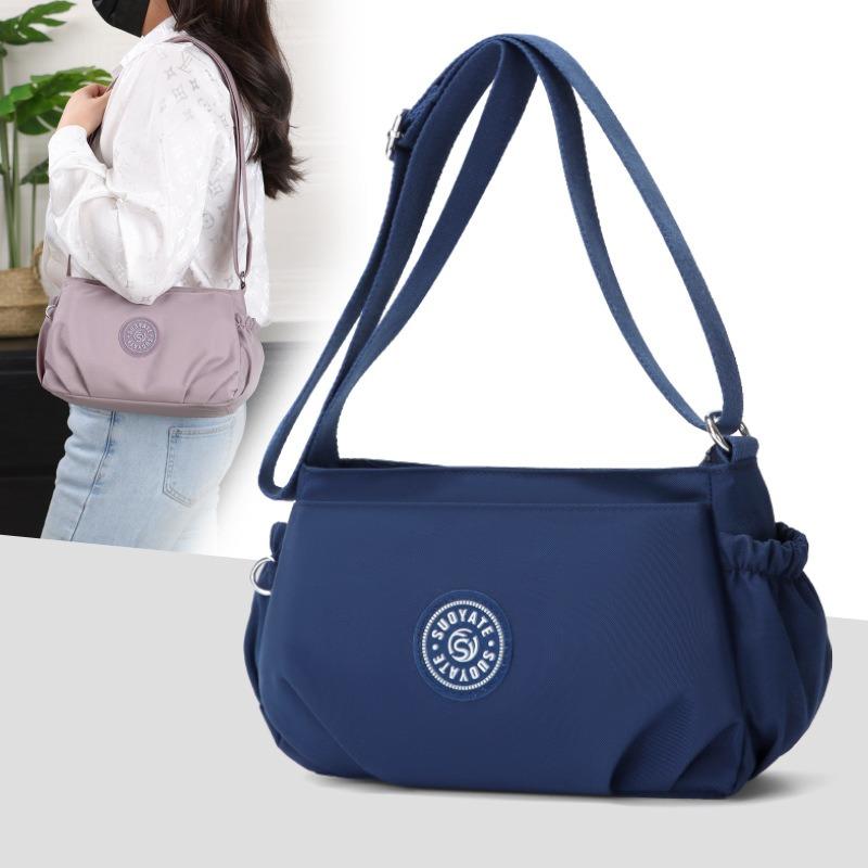 Damentasche Sommer neue Nylontasche plissierte Schultertasche Trend Mutter Umhängetasche Handy kleine quadratische Tasche