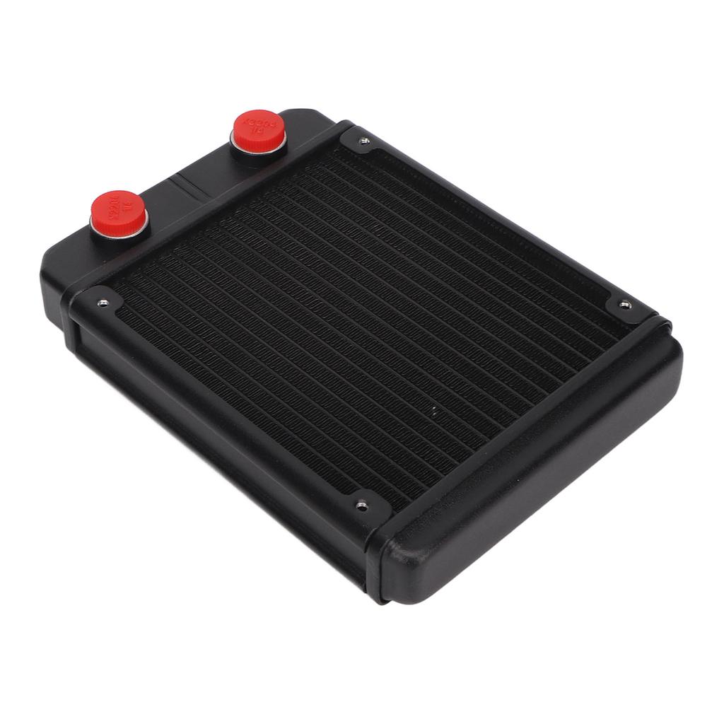 Wasserkühlungsradiator mit G1 4 Gewinde 18 Rohre Universeller Metall-Wärmetauscher Radiator Flüssigwasser-Radiator für