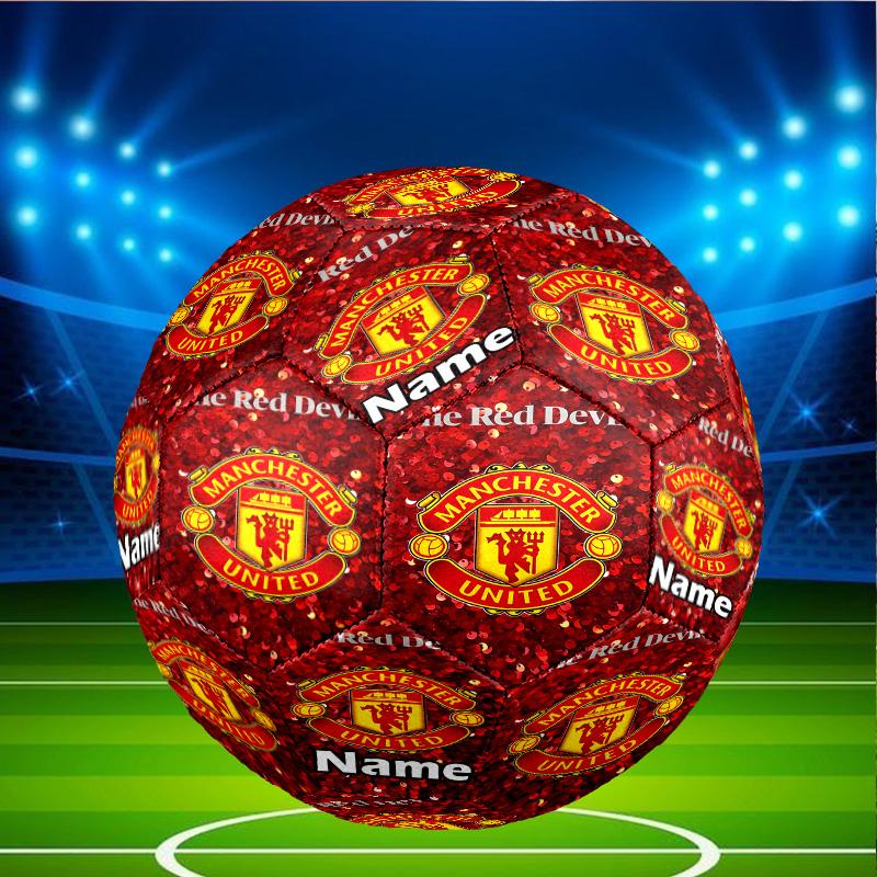 Custom Name Personalized Manchester Football F.C-A Print Size 5 Soccer Ball Training & Match Football, for Team, Kicking, Gift for Football Enthusiast