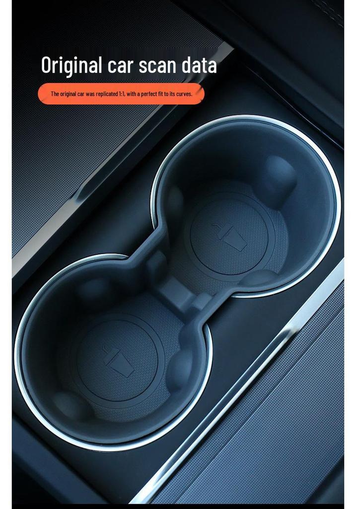 Tesla Model Y/3 Cup Holder Storage Tray Mat Accessory