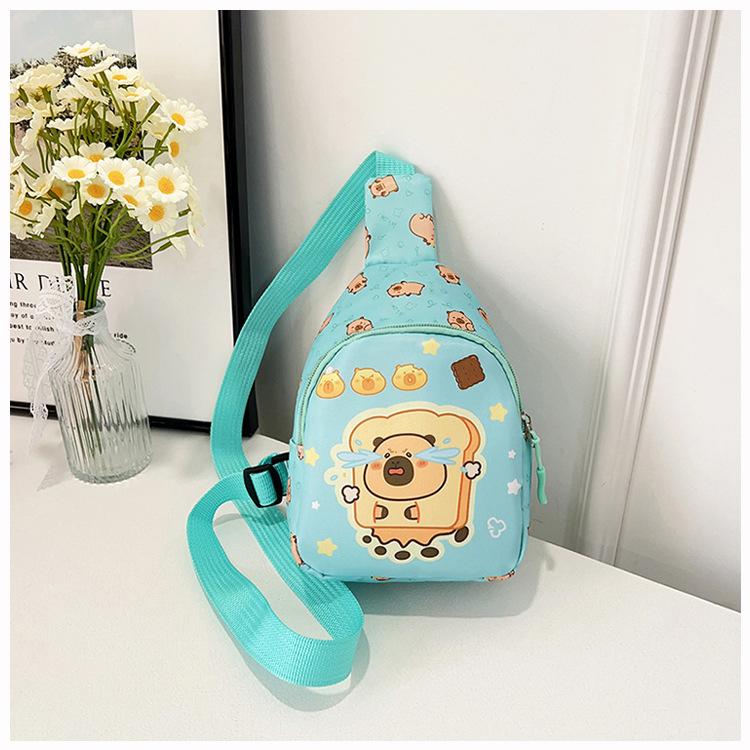 New Children's Cartoon Cute Baby Breast Bag Trendy Fashion Versatile High Value Messenger Bag Travel Light Bag