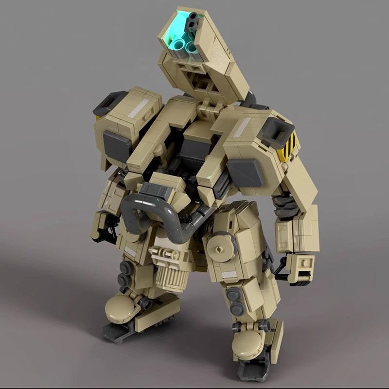 Building Block Desert Robot Inspired Assembled Restored Mecha Small Particle Male Toy Model