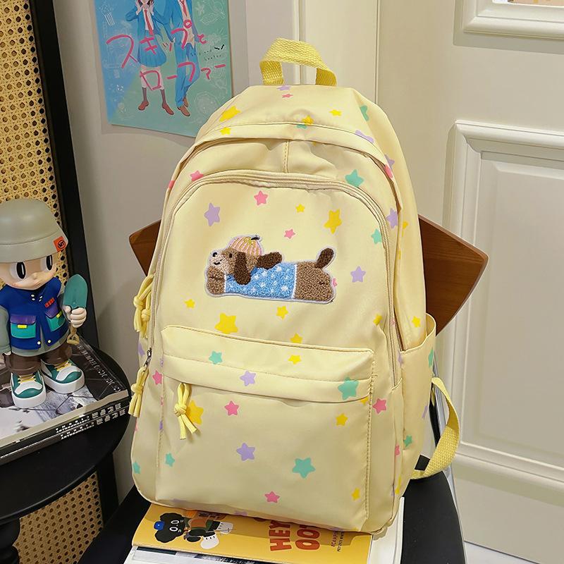 School Bag Japanese Ins Large Capacity Cute Student School Bag 2025 New Solid Color Casual Backpack Versatile Sweet Backpack