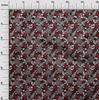 oneOone Cotton Flex Dark Brown Fabric Paisleys Craft Projects Decor Fabric Printed By The Yard 40 Inch
