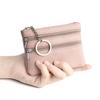 Men Coin Purse Black Pu Leather Double Single Zipper Multi-Function Mobile Phone Coin Purse Fashion Women  Mini Wallet 1pc