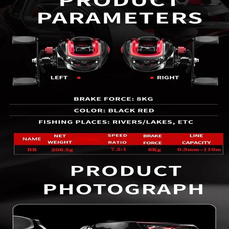 Neue Köder-Angelrolle, maximaler Widerstand, 8 kg, Metalldrahtbecher, ultraleichte Casting-Angelrolle, Angelrolle, geeignet für Barsch, Hecht, Angelausrüstung