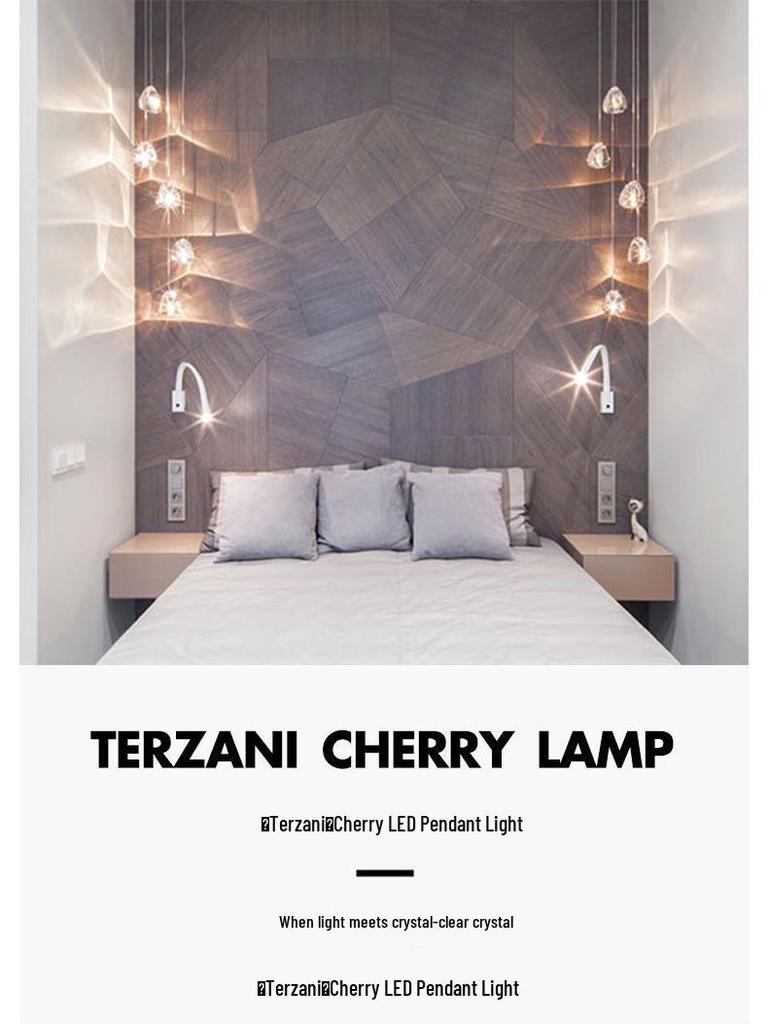 Modern LED Meteor Shower Chandelier for Duplex Villas - American Cherry Crystal Glass Staircase Light