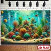 1Pcs Vibrant Coral Reef Underwater Tropical Fish Decoration Background Ocean Backdrop Decorations For Photo Studio Booth Party