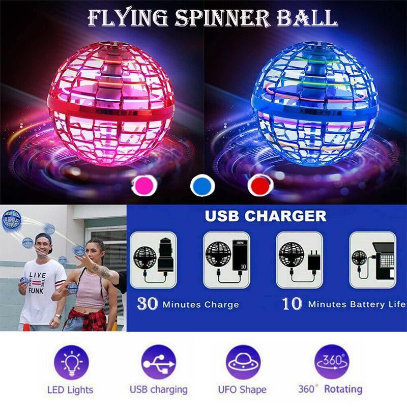 Hand Controlled Pro Flying Spinner Ball Boomerang Toy Mini Ufo Drone Gift
