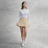 FILA Golf Series Fashion Simple Classic Retro Sports Golf Versatile Comfortable Woven Casual Skirt Women skirts Millet-Beige A11W615302FBG
