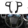 Interior Steering Wheel Decor Cover Trim For Chrysler 300 2010-2014 Carbon Fiber