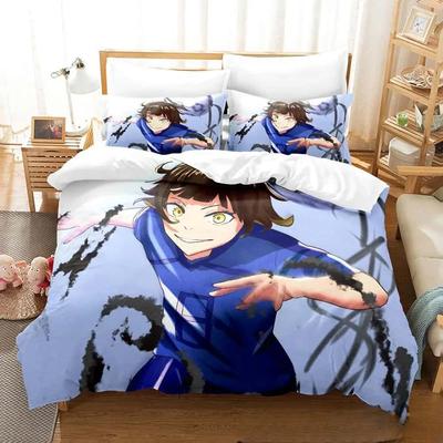 Moda 3D Print Anime Blue Lock Set de lenjerie de pat Băieți Fete Twin Queen King Size Husă de pilota Față de pernă Pat băieți Adulti Textile de casă