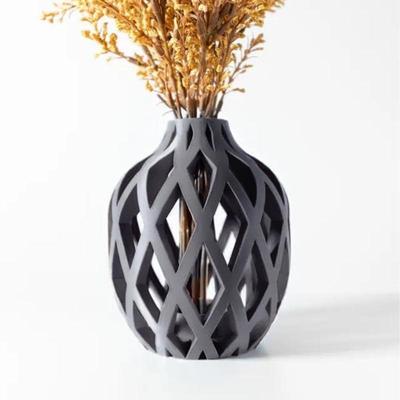 The Oyster Vase  Elegant 3D Printed Decor Eco-Friendly PLA, Perfect for Modern Interiors (Silver Grey)