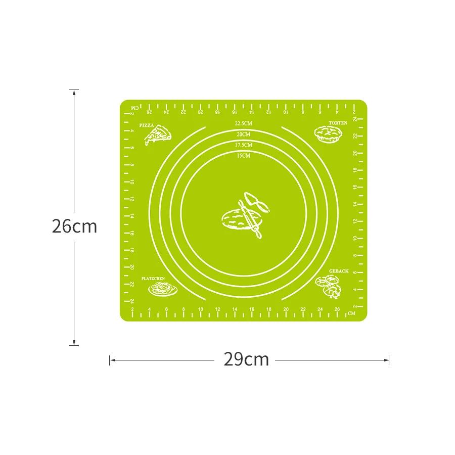 Multicolor Silicone Baking Mat Baking Sheet Pizza Dough Mat Soft Rolling Pastry Board Cutting Fondant Cake Dough Pad Bakeware