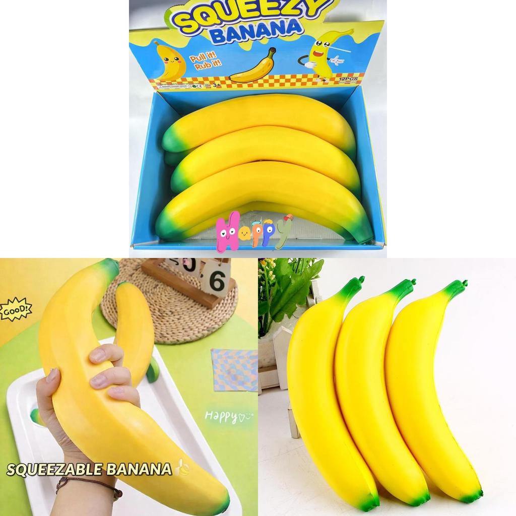 Tpr Giant Banana Stress Relief Toy For Kids And Adults With Handgrip Sensory Experience