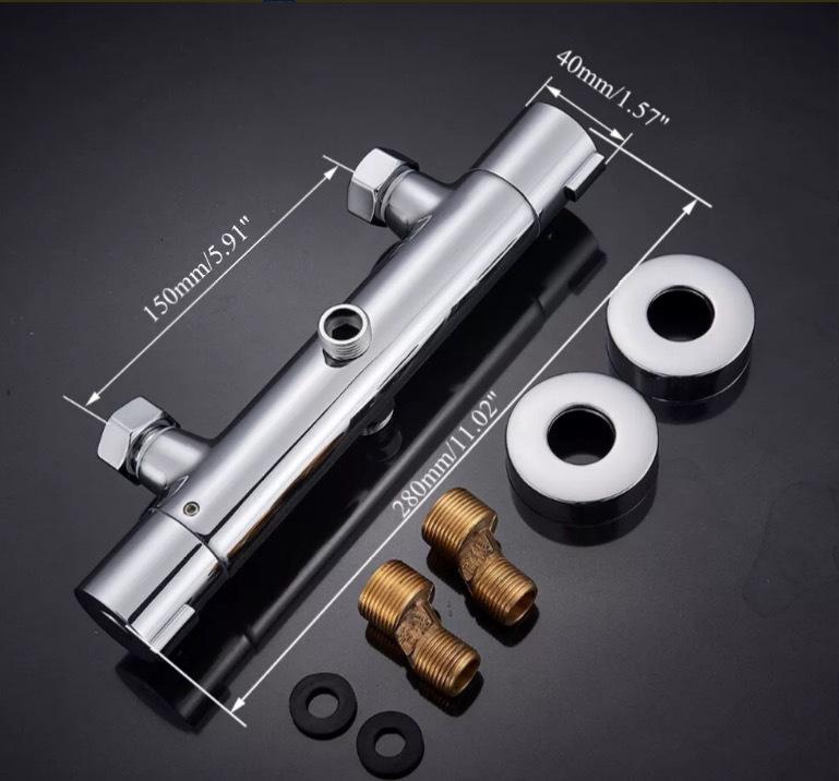 All-Copper Automatic Temperature Control Solar Water Heater Valve - Smart Mixing Shower Faucet