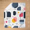 Geometry Fleece Throw Blanket Ultra Soft Cozy Modern Geometric Flannel Blanket for Sofa Couch Bed Chair Camping Travel Or Dorm