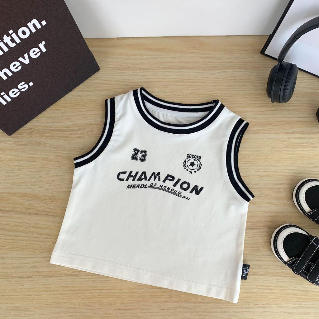 Infant & Toddler Breathable Sleeveless Basketball Print Vest (0-3 Years) - Summer Lightweight Sports Tank