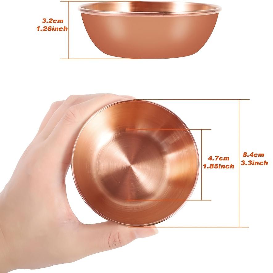 8One Pack3.3Approximately inches 8.4Small stainless steel sauce dish, stainless steel dipping bowl, soy sauce bowl, silver round seasoning dish,